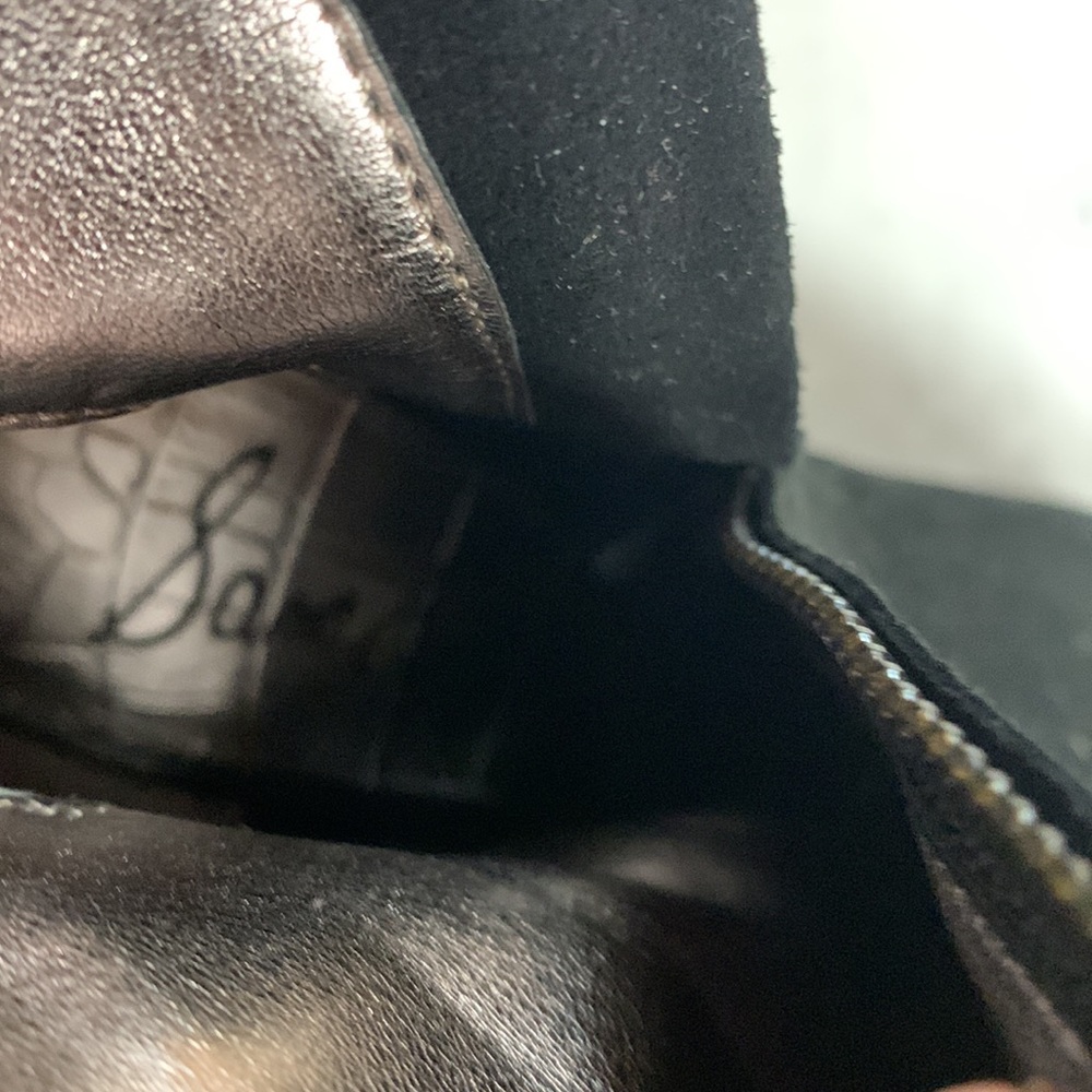 Sam Edelman Bedazzled platform booties! Silver rivets and silver inlay at heel. - Picture 5 of 5